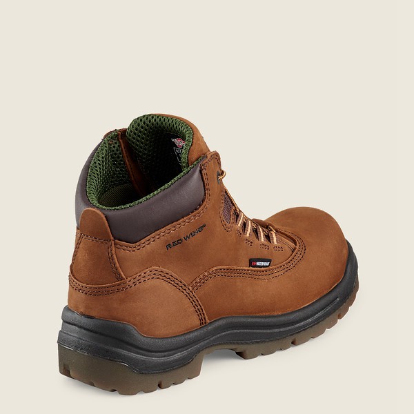 Red Wing Work Boots Brown - Womens King Toe® - 5-inch Waterproof Safety Toe - 1049-YQTGO